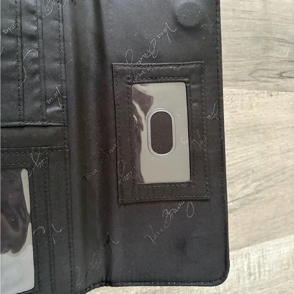 Vera Bradley Black and Gray Striped Wallet - Picture 5 of 7